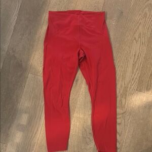 Lululemon Athletica Red Leggings High Waist Stretch
